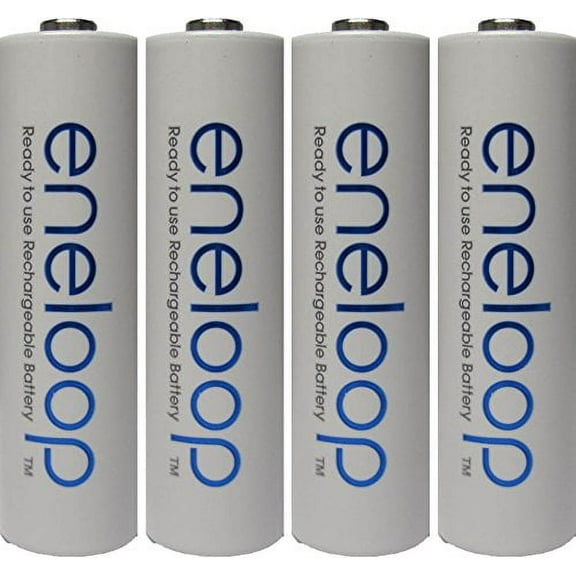 4 Pack Newest Version Panasonic Eneloop 4th Generation AA NiMH Pre-charged 2100 Times Rechargeable Batteries   Free Battery Holder