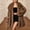 Coffee, variant on Fuzzy Faux Fur Coats for Women Big Lapel Collar Open Front Mid Length Trendy Winter Outerwear
