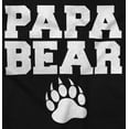 thumbnail image 2 of Papa Bear Dad Father's Day Pawprint Men's Big & Tall Long Sleeve Graphic Tee Brisco Brands 3X, 2 of 4