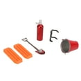thumbnail image 4 of Decoration Set Plastic Crawler Car Accessories with Barricade Board Bucket Shovel Fire Extinguisher for SCX24, 4 of 8