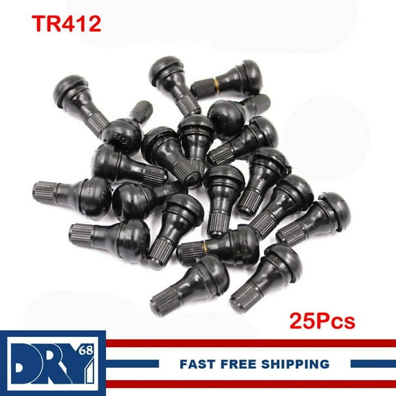 25Pcs TR412 Tubeless Tire Valve Stems Stubby for ATV, Lawn Mower, Etc. TR 412