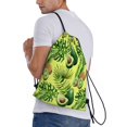 thumbnail image 3 of Easygdp Kiwi and Avocado Drawstring Backpack, Beach Sackpack, Travel Sackpack Lightweight for Sports, Gym, Travel, Swimming - Medium, 3 of 9