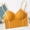 Yellow, variant on Women's V Neck Crop Cami Top Ribbed Spaghetti Strap Suspenders With Chest pad Stretch Beauty Back Underwear