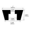thumbnail image 2 of 4pcs Parachoques de pies de goma para amplificador de altavoz, D25x19xH15mm, 2 of 7
