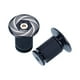 thumbnail image 2 of 2 piezas de tapones de extremo de barra de bicicleta de aluminio duraderos , Patrón de remolino negro Sharpla Tapones de extremo de barra de manillar, 2 of 8