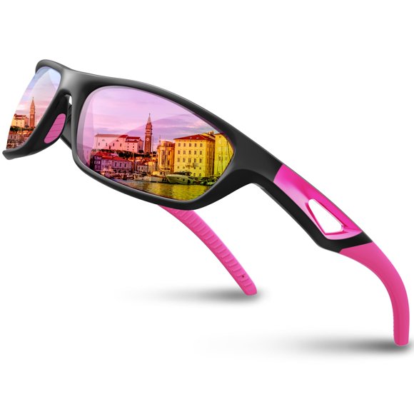 Gafas Deportivas RIVBOS RB831 Marco Negro/Lente Rosa Unisex