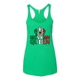 thumbnail image 2 of Wild Bobby Mexican Queen Latin Pride Women Tri-Blend Racerback Tank Top, Envy, Medium, 2 of 5