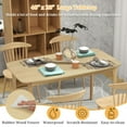 thumbnail image 6 of Topcobe 48" Solid Wood Dining Table with Rubber Wood Supporting Legs for Kitchen Dining Room, Furniture Table for Living Room, Easy Assembly, Classic Design, Natural, 6 of 10