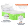 thumbnail image 2 of SGI Bedding 12 Inch Wrap Around Bed Skirt | Microfiber Bed Skirt | Fade Resistant, Wrinkle Free, Anti-static, Decorative, Extra Storage Space, Clutter-Free | Queen, Parrot Green, 2 of 8