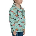 thumbnail image 3 of Lsque Christmas Dachshund Patten Youth Hoodie Sweatshirt Pullover with Kangaroo Pocket Boys and Girls Hoodie Warm Hoodie for Kids-Large, 3 of 6