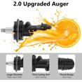 thumbnail image 4 of Accessoire de Presse-Agrumes Compatible avec KitchenAid Batteur sur Socle, GDRTWH Accessoire de Presse-Agrumes Lent avec Grande Goulotte d'Alimentation, Presse-Agrumes à Froid pour Mixeurs de Cuisine, 4 of 7