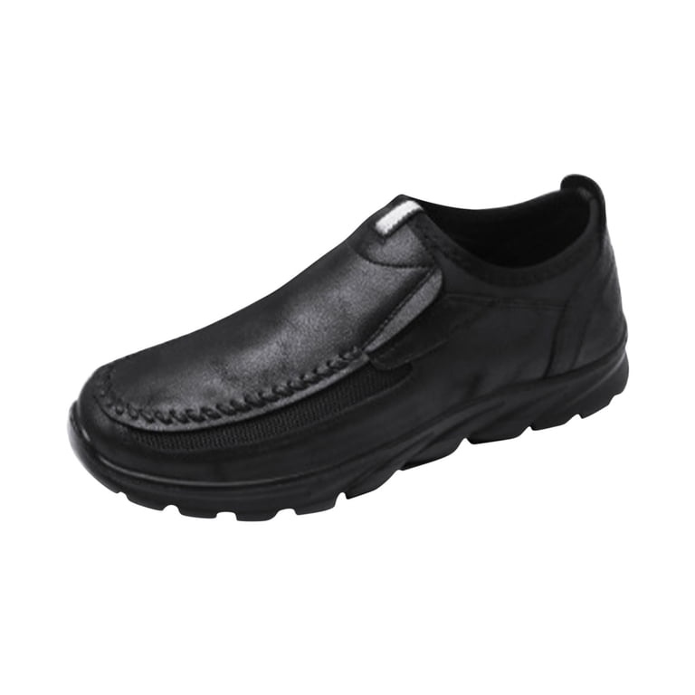 black dress shoes mens walmart Tawop Men Old Man Loafer Dress Shoes Size:7 warehousesale25
