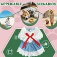 thumbnail image 3 of GASTROPOD Dog Dresses for Small Dogs Girl,Denim Solid Everyday Dress Small Dog Clothes,Hard-Wearing with Bowknot Dog Clothes for Small Dogs,L, 3 of 7