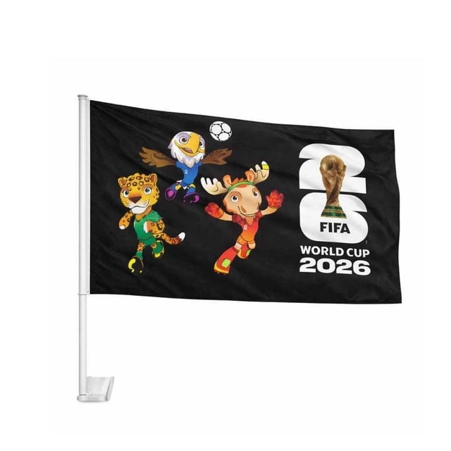 Banderín para auto FIFAWC2026 flag mascots group