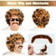 thumbnail image 2 of YANSION 70s 80s Disco Peluca Disfraz Set Hip Hop Disfraz Kit Rapper Disfraz con Peluca Afro y Bigote Gafas de Sol Collar Dorado Pulsera y Anillo Dorado Novedad Disfraces Prop 60/70/80s Fiesta Disco, 2 of 8