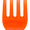 Tangerine Orange, variant on (6 pack) Plastic Disposable Forks, Black, 24 Pieces, by Way To Celebrate