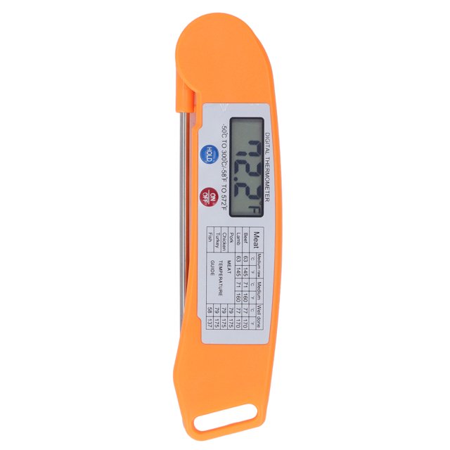 Intelligent Electronic Food Food , Electronic Food Foldable Instants Read with Probe for Cooking, Outdoor BBQ