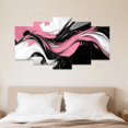 thumbnail image 2 of ZHONGYUTONG Pink Black White Abstract Wall Art Large 5 Pieces Wall Decor Canvas Prints Modern Living Room Bedroom Office Home Decor Framed (8x14inx2pcs 8x18inx2pcs 8x22inx1pcs), 2 of 5