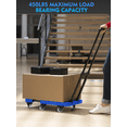 thumbnail image 5 of M BUDER Folding Hand Truck, 500 lbs Heavy Duty Dolly Cart, Utility Platform Cart with 6 Wheels for Travel, House, Office, Shopping, Moving Use - Blue High Quality PP Plastic Folded Size 11.8 x 17.7”, 5 of 8