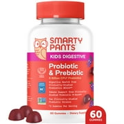 SmartyPants Kids Digestive Probiotic & Prebiotic Gummies, 6 Billion CFUs, New Formula, 60 Ct