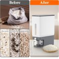 thumbnail image 4 of Large Rice Dispenser Container 25.4 Lbs, Airtight Cereal Storage Containers with Measuring Cup, Sealed Moisture Proof Rice Bucket, Dry Food Grain Flour Soybean for Kitchen Household, BPA-Free, 4 of 8