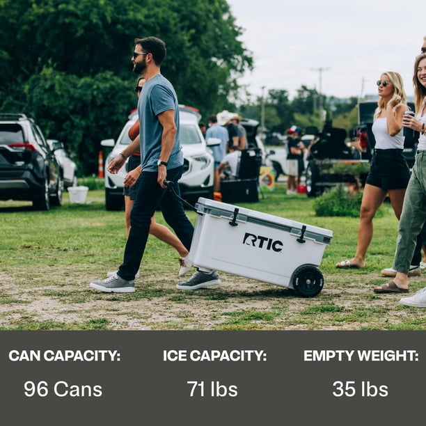 RTIC 72 QT Wheeled Hard-Sided Ice Chest Cooler, Ultra-Light, Fits