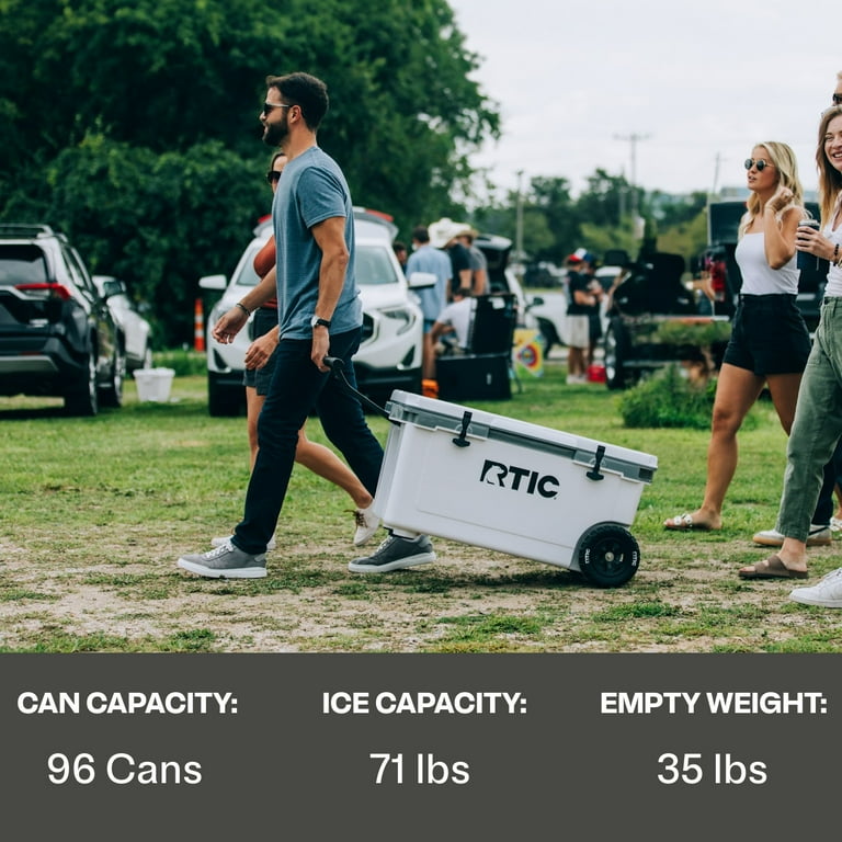 RTIC 72 QT Ultra-Light Wheeled Hard-Sided Cooler Fits 96 Cans