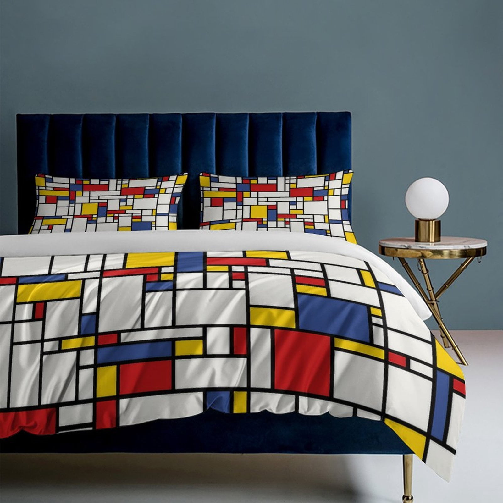 Abstract Geometric Color Set Duvet Cover Themed Multicolor Polyester Bedding Set Duvet Cover for Full Size