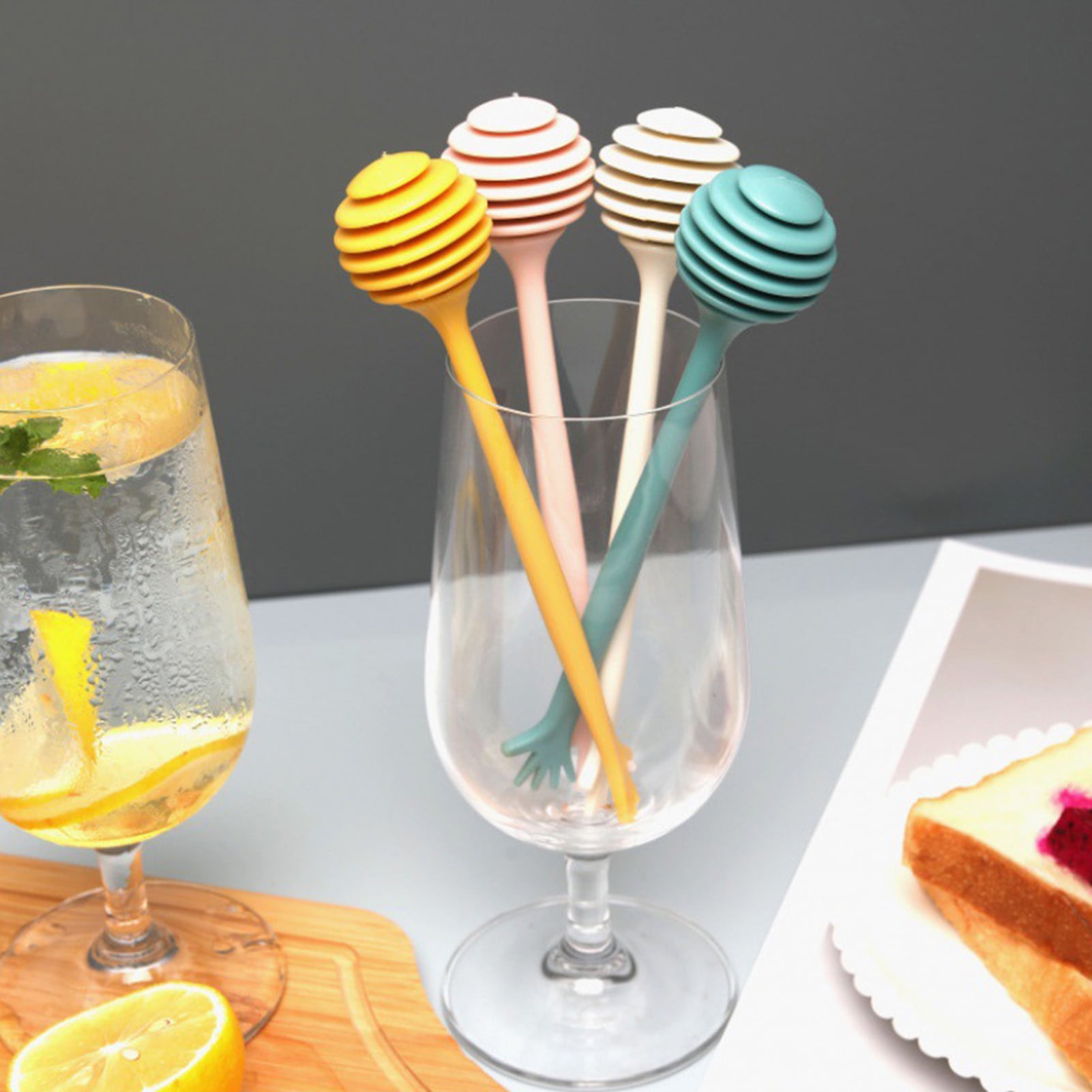 Cheers Honey Stirring Stick Food Grade Reusable Plastic Mini Honey