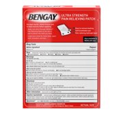 Ultra Strength Bengay Pain Relief Patches, Large, 3.9 x 7.9 in, 4 Count