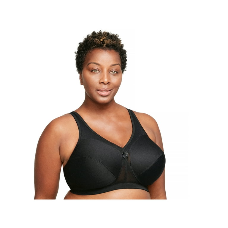 Glamorise Women's Plus Size MagicLift Active Support Bra Wirefree #1005,  Black, 38J : : Clothing, Shoes & Accessories