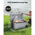 thumbnail image 2 of Ultra-Light Hard Cooler, Ice Retention Cooler with Heavy Duty Handle, Ice Chest Lunch Box for Camping, Travel, Outdoor, Keeps Cool for up to 6 Days, 30%  Than Rotomolded Coolers, 2 of 6