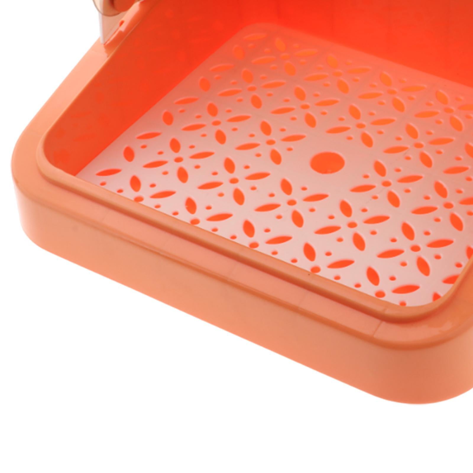 Baoblaze Bottle Drying Rack Dustproof Drain Tray Storage Box for Bowl Chopsticks Dish orange