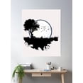 thumbnail image 2 of Moon Tree Woman Rabbit And Birds Art Poster Wall Art, Modern Wall Decor, 12x18 UNFRAMED, 2 of 3