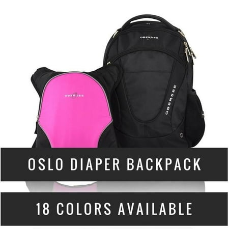 Obersee Oslo Diaper Bag Backpack | Detachable Baby Bottle Snack Cooler | Viola Baby changing kit | clothing cube | wet