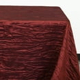 thumbnail image 3 of Your Chair Covers - Burgundy 90 x 156 inch Rectangular Crinkle Taffeta Tablecloth for Restaurants, Weddings, Dinner or Birthday Parties, 3 of 5
