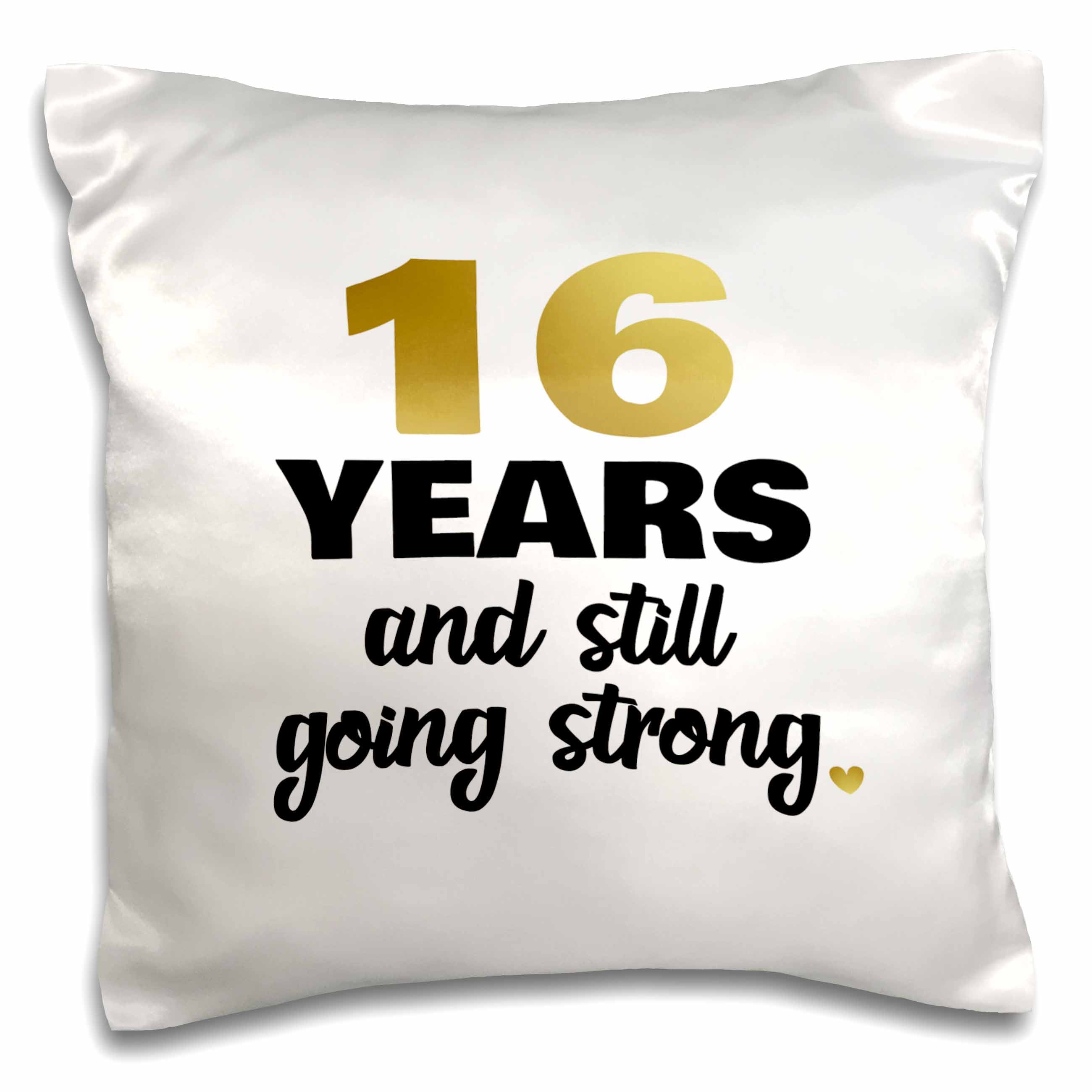 3dRose pc_224673_1 Happy 28th Anniversary 245448 Hours Together Pillow Case 16 x 16 