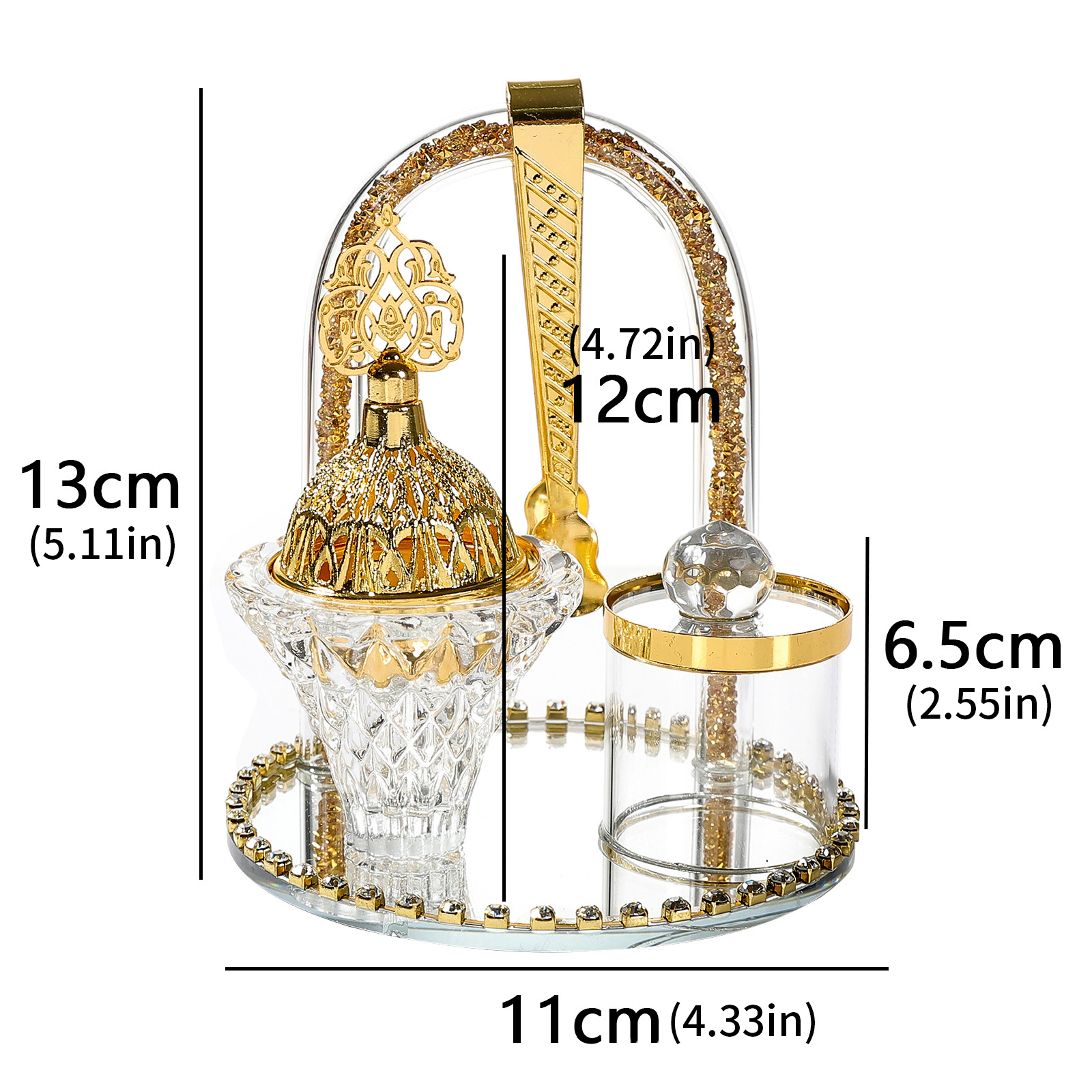 Elegant Decorative Incenses Burners Holder Set With Tray Clip Storage Jar For Holiday Gift Living Room Display
