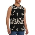thumbnail image 2 of Haiem Men's Japanese White Crane Print Tank Tops Summer Sleeveless Cut Off Workout T-Shirts Fitness Vest Athletic Undershirts-3X-Large, 2 of 8
