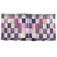 thumbnail image 7 of Yayeee Kitchen Curtains Tier Set of 2 Light Filtering 57"x24" Over Sink Window Panels, Pink and Purple Plaid Pattern, 7 of 7