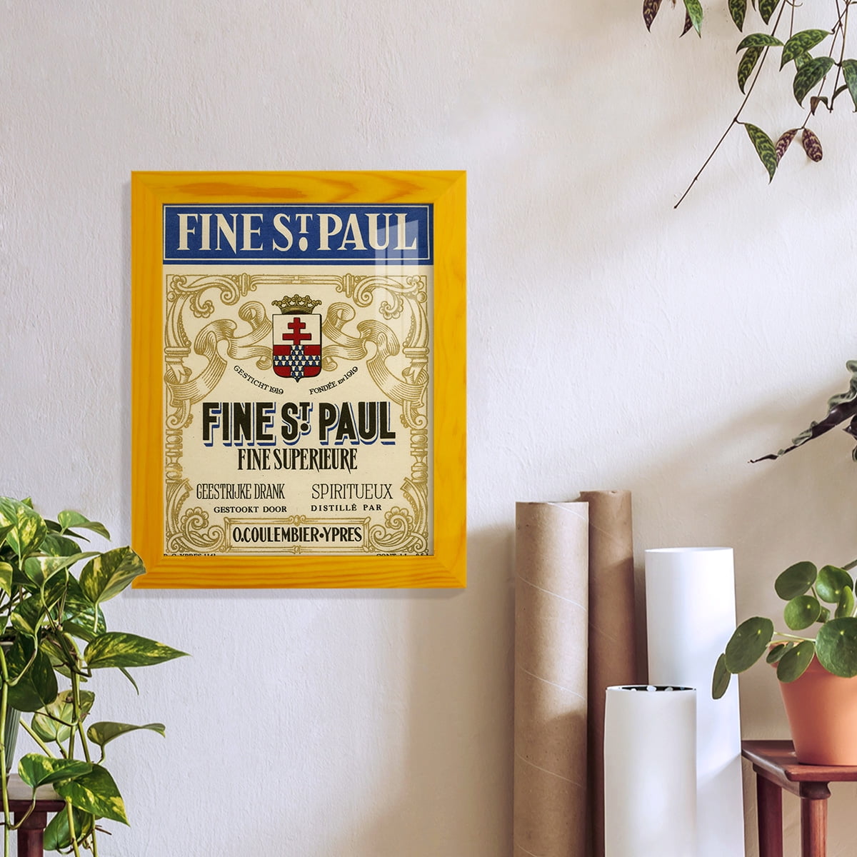 Fine St. Paul -Framed Print w/glass-Sunflower Yellow
