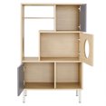 thumbnail image 6 of ZephyPaws 44.5" Stylish 2-in-1 Modern Cat Tree Bookshelf with Hidden Litter Box Enclosure, Multi-Level Wooden Climbing Structure with Ample Storage Space for Cats and Home Organization, 6 of 13