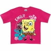 Personalized SpongeBob SquarePants Wink Girls' Hot Pink T-Shirt