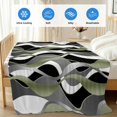 thumbnail image 4 of Sage Green Stripe Cooling Blanket,Lightweight Breathable Summer Throw Blanket with Double Sided Cold Effect,Grey White Geometric Modern Abstract Picnic Blankets Bed Sheet for Hot Sleepers 60"x80", 4 of 8
