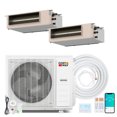 Mini Split Air Conditioner, 35000 Btu, 2 Zone Concealed Ducted, 22.5 ...
