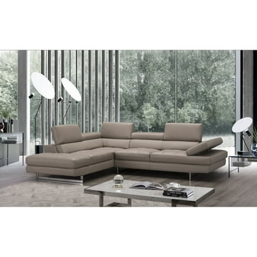 J&M Furniture A761 Italian Leather Sectional Peanut In Left hand Facing