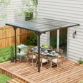 thumbnail image 2 of Outsunny Pavillon de Jardin à Toit Rigide 10 Pieds x 10 Pieds en Polycarbonate Gris, 2 of 10