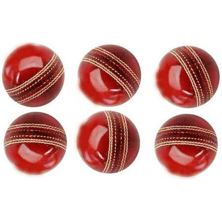 THORINSTRUMENTS Cricket New Club Red Leather Ball for World Cup Match Sport Cricket Ball (Set of 6) Rustic Vintage Home Decor Gifts