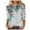 Green, variant on BangWanChi 3/4 Length Sleeve Womens Tops Women 3/4Sleeves Casual Shirts Pullover Loose Tunic Tops Print Blouse