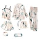 thumbnail image 3 of Juego de camisón 7pcs / set Ropa de dormir impresa con pantalones cortos de chaleco Conjunto de pijamas de mujer Lady Home Wear, L AweSitey AP000846-02, 3 of 7